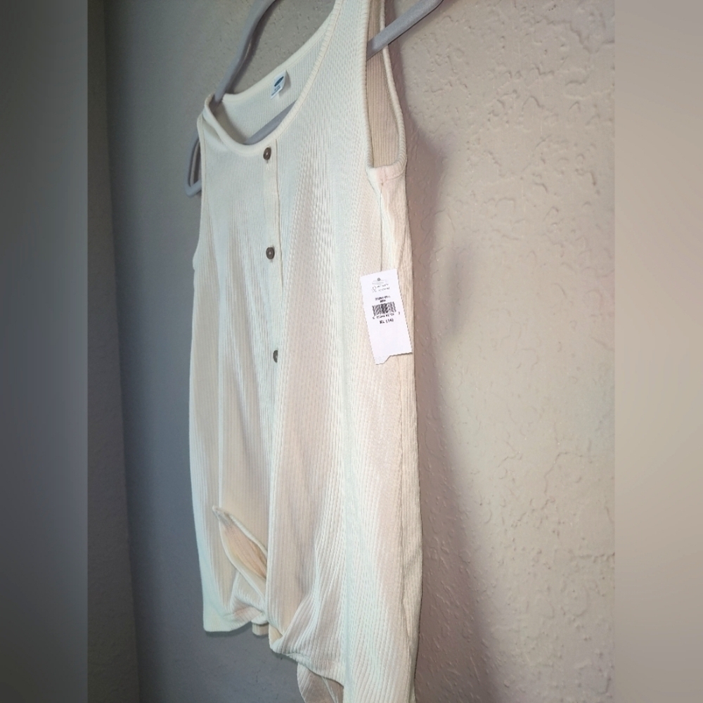 Old-Navy Rib-Knit Tie-Front Tank Top for Girls size XL (14) - Picture 3 of 8